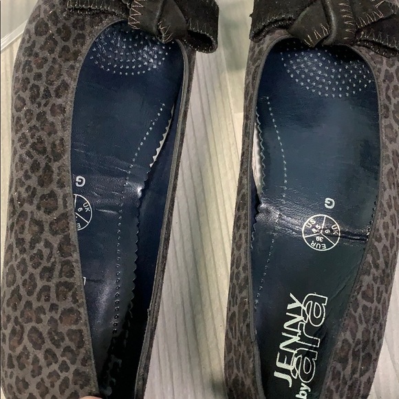 🆕 NWOT JENNY by ARA leopard suede flats w/ bow - Picture 8 of 13